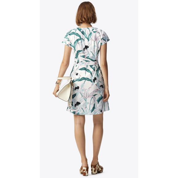 Tory Burch Printed Cotton Shirtdress in ivory desert bloom - Picture 2 of 9